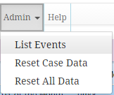admin -list events menu